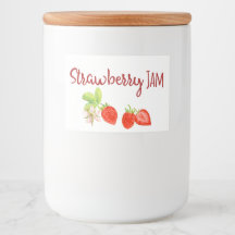 Strawberry Jam Preserves Canning Label