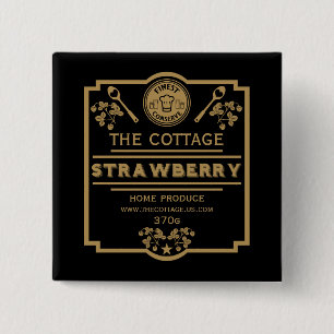 Strawberry Jam Seller 15 Cm Square Badge