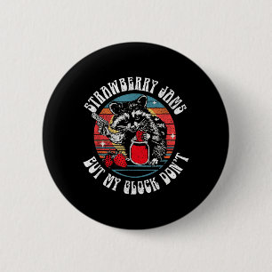 Strawberry Jams But Dont Funny Racoon for Men 6 Cm Round Badge