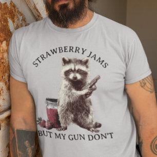 Strawberry Jams But My Gun Don't Funny Meme T-Shirt