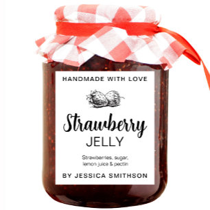 Strawberry Jelly Jam Homemade label STRAW01wn