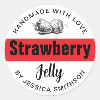 Strawberry Jelly Jam Homemade label STRAW03rd