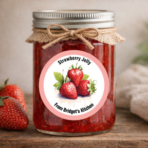 Strawberry Jelly Jam Homemade label STRAW05rd