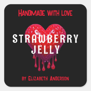 Strawberry Jelly Square Sticker