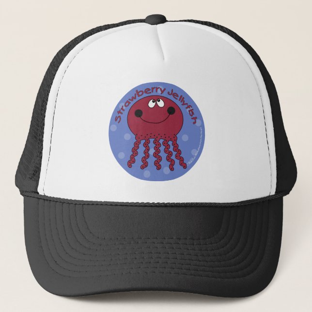 Strawberry Jellyfish Trucker Hat (Front)