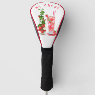 Strawberry Juice Drink Fruits Golf Head Cover