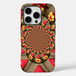 Strawberry Kaleidoscope   Colourful Red Delight Ar iPhone 16 Pro Case