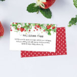 Strawberry Kids Birthday Details Enclosure Card<br><div class="desc">Get ready for a berry sweet celebration! The design features a patch of strawberries, white flowers and greenery and a strawberry seeds background on the reverse side. Perfect for a boy or girl’s birthday party celebration anytime from spring to summer. Personalise with your own information. Matching and alternative items available...</div>