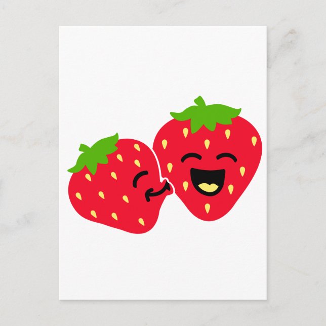Strawberry Kiss Postcard (Front)