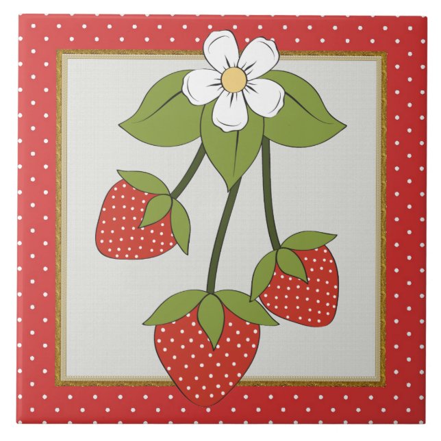 Strawberry Kitchen or Restraunt tile (Front)