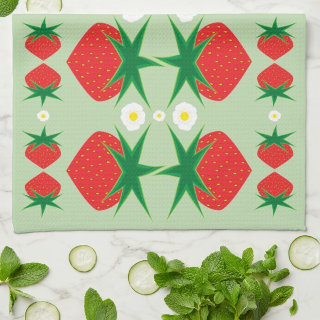 Strawberry Kitchen Towel (Folded)