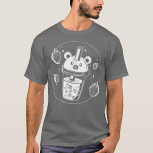 Strawberry Koala Bear Boba Tea Bubble Tea Anime Ka T-Shirt
