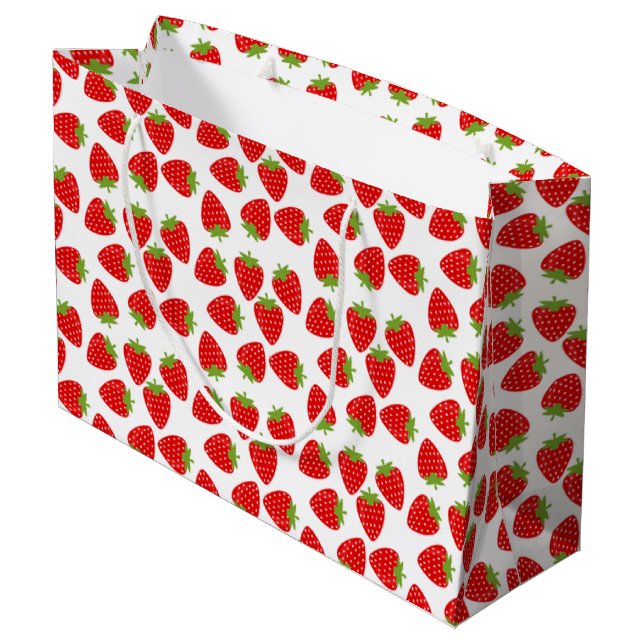 Strawberry Large Gift Bag (Back Angled)