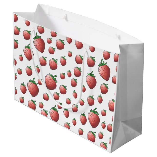 Strawberry Large Gift Bag (Back Angled)