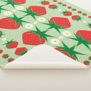 Strawberry Large Sherpa Blanket