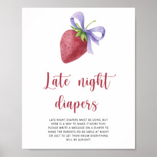 Strawberry \ Late night diapers game  Poster