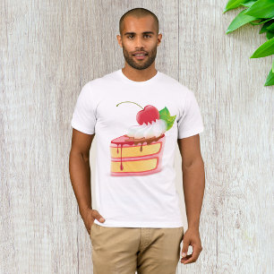 Strawberry Layer Cake Slice with Cream T-Shirt