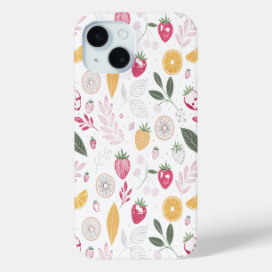 “Strawberry Lemon Floral iPhone iPad Case” 15 Case