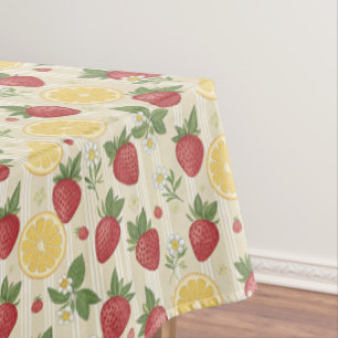 Strawberry Lemon Pattern Tablecloth