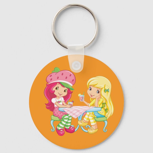 “Strawberry & Lemonade Besties” Key Ring (Front)