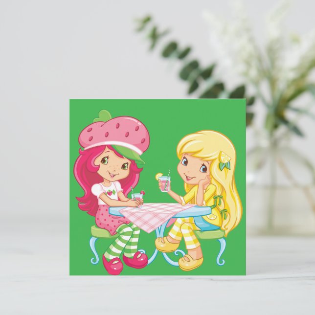 “Strawberry & Lemonade Besties” Thank You Card (Standing Front)