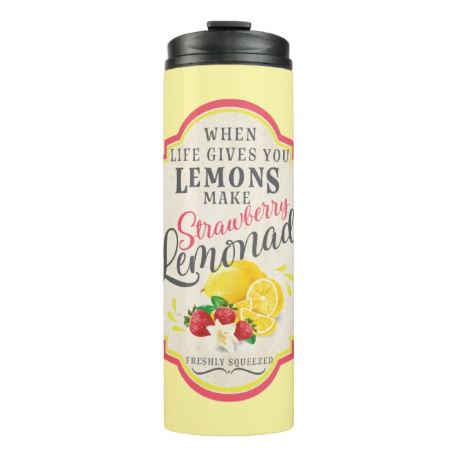 Strawberry Lemonade Thermal Tumbler (Front)