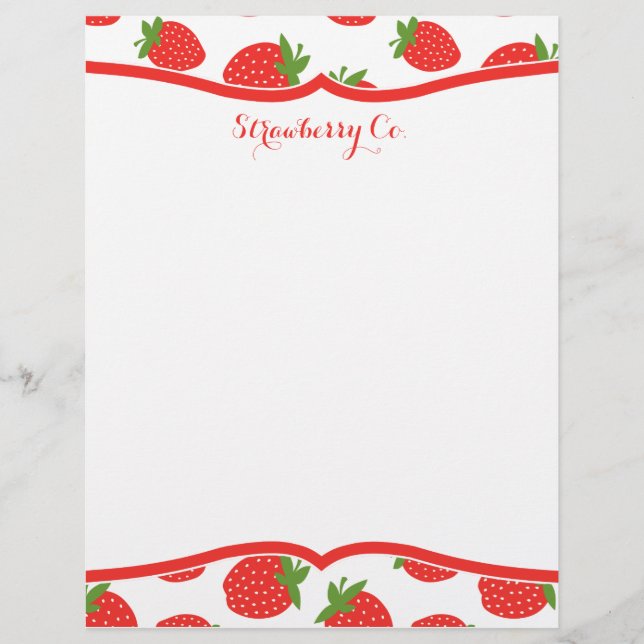 Strawberry Letterhead (Front)