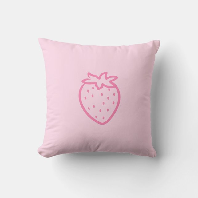 Strawberry light pink cushion (Front)