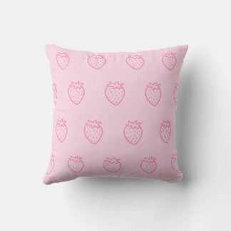 Strawberry light pink cushion