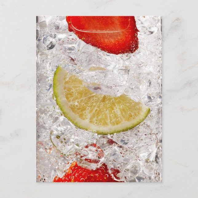 Strawberry Lime Drink Postcard (Front)