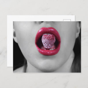 Strawberry lips postcard