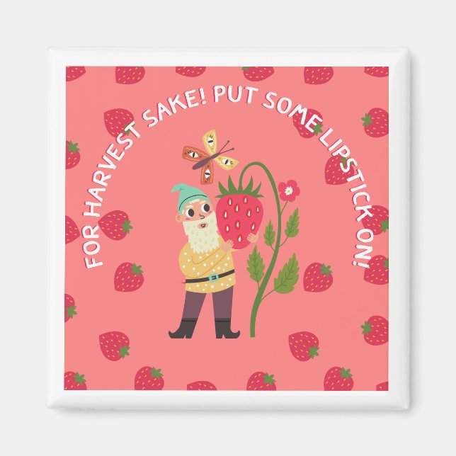 Strawberry Lipstick magnet (Front)