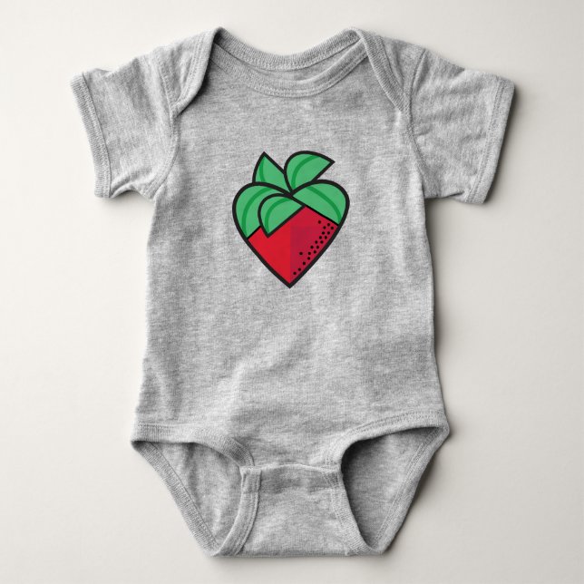 Strawberry Love Baby Bodysuit (Front)