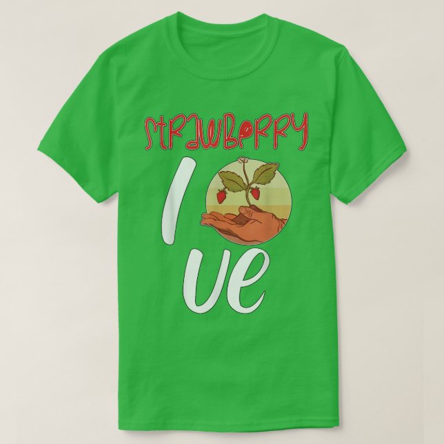 Strawberry love Farmer Greengrocer  T-Shirt (Design Front)