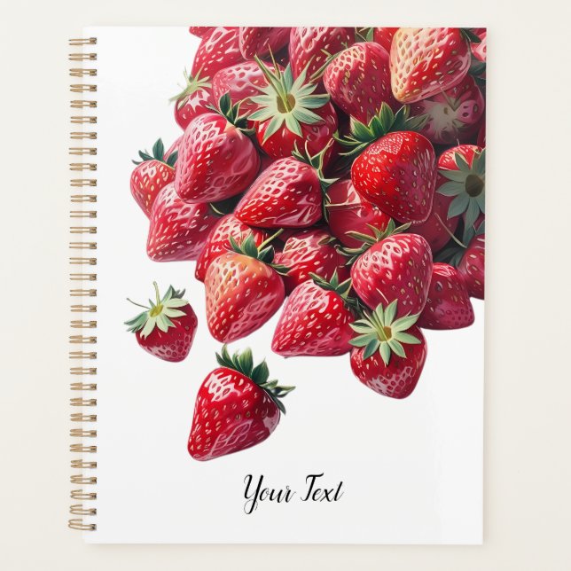 Strawberry Lovers – Cute Personalized  Planner (Front)