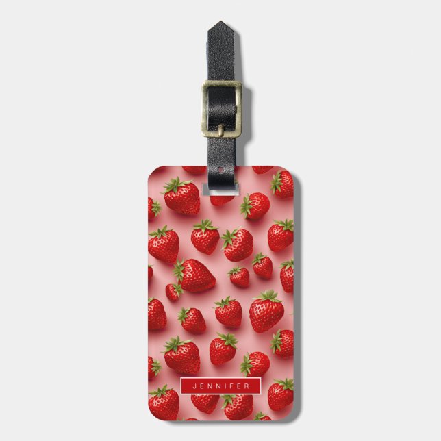 Strawberry Luggage Tags (Front Vertical)