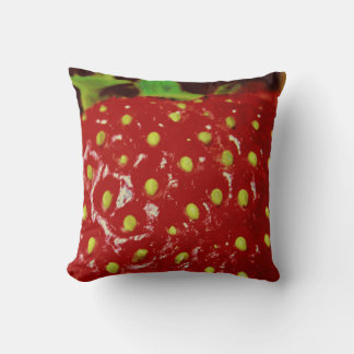 Strawberry Macrography Cushion