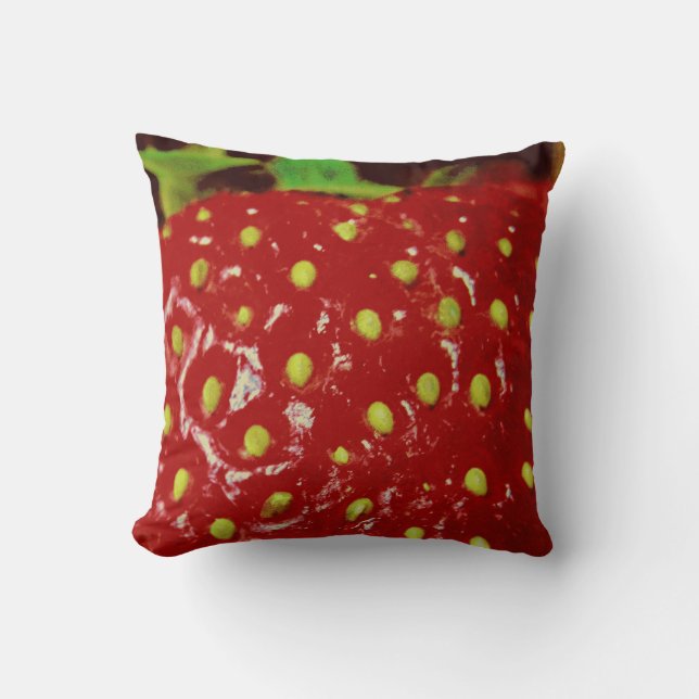 Strawberry Macrography Cushion (Front)