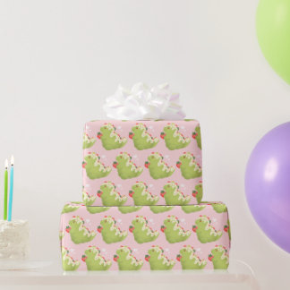 Strawberry Matcha Dinosaur  Wrapping Paper