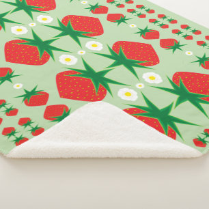 Strawberry Medium Sherpa Blanket