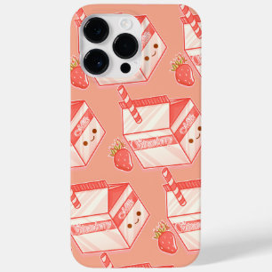 Strawberry milk cute face Case-Mate iPhone 14 pro max case