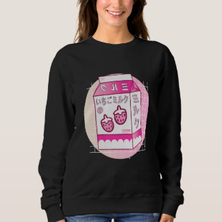 Strawberry Milk Design Sweatshirt
