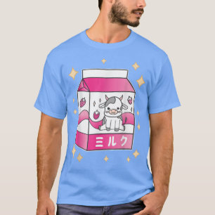 Strawberry Milk Drink Kawaii Manga Anime Japan Gra T-Shirt