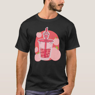 Strawberry Milk Groovy Carton Cat Paws T-Shirt