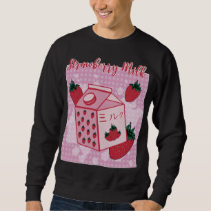 Strawberry Milk Japanese Retro 90s Anime Fruit Aes Sweatshirt