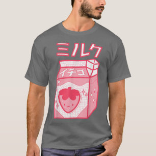 Strawberry Milk Kawaii Katakana Japanese Anime Sty T-Shirt