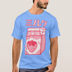Strawberry Milk Kawaii Katakana Japanese Anime Sty T-Shirt