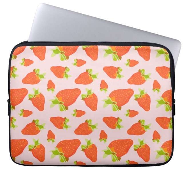 Strawberry Milk Laptop Sleeve (Front)