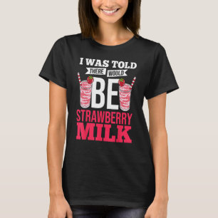 Strawberry Milk Shake Korean Vegan Japanese Drink T-Shirt
