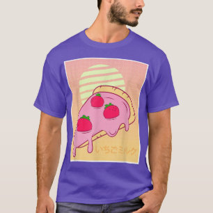 Strawberry Milk Shake Pizza Retro 90s Vaporwave  T-Shirt